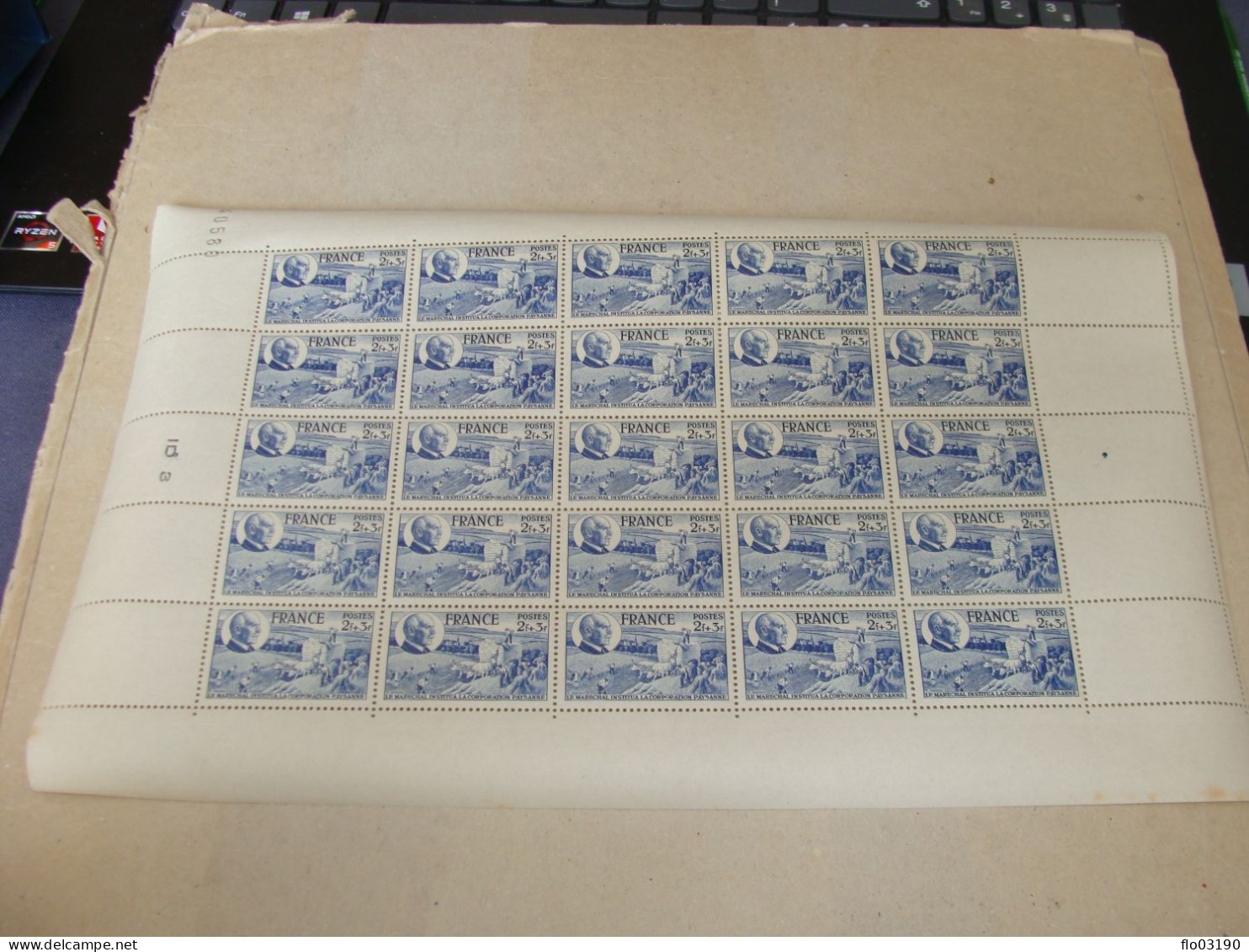 N° 607 En Feuille  De  25 Timbres Entières Neuves - Fogli Completi