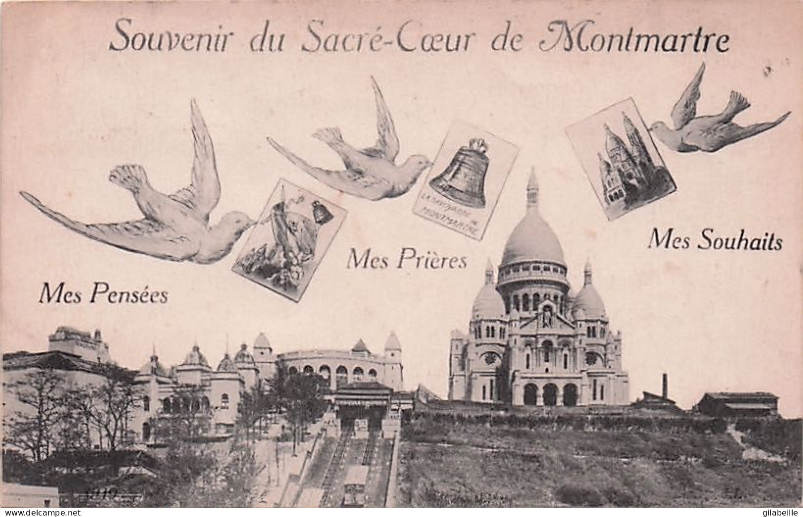75 - PARIS - Souvenir Du Sacré Coeur De Montmartre - 1921 - Sacré-Coeur