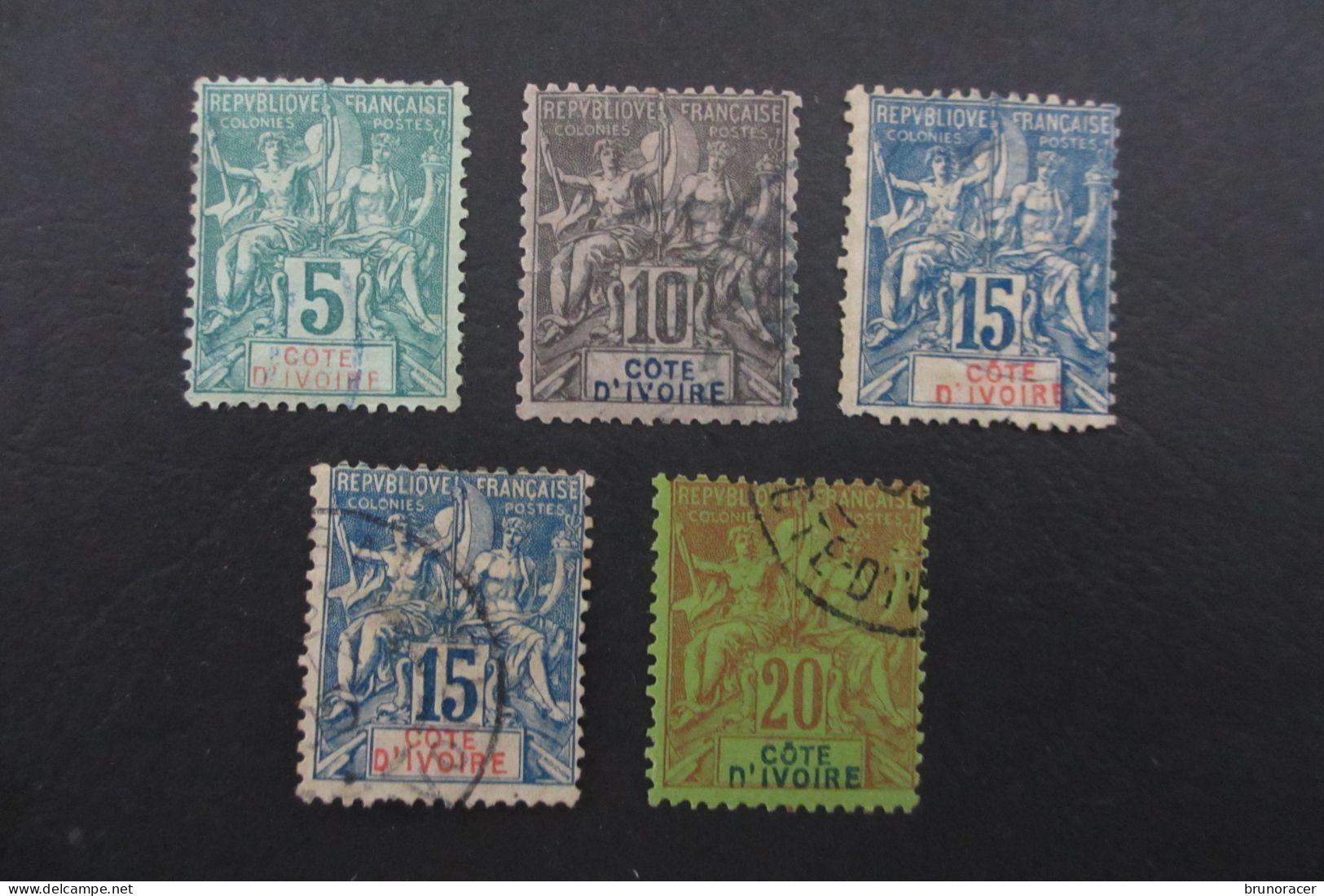 COTE D'IVOIRE TYPE LOT GROUPE N°4 à 7 Oblit. TBCOTE 88 EUROS VOIR SCANS - Used Stamps