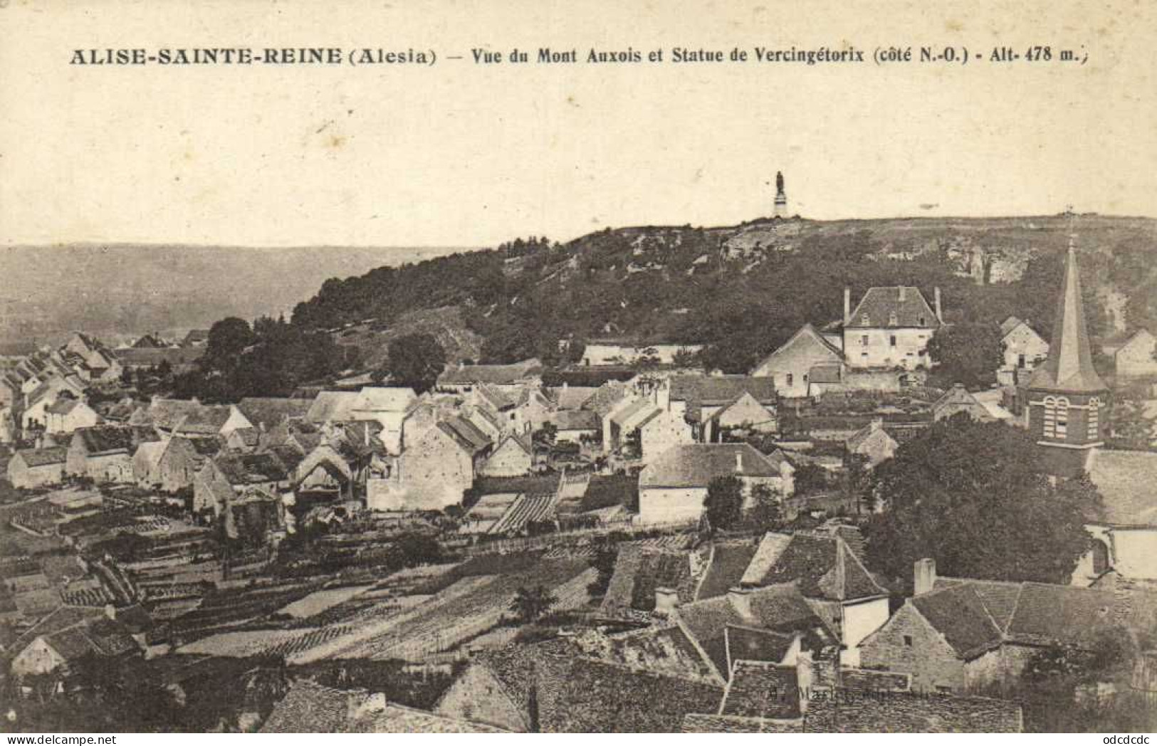 ALISE SAINTE REINE Vue Du Mont Auxois Et Statue De Vercingetorix  RV - Sonstige & Ohne Zuordnung