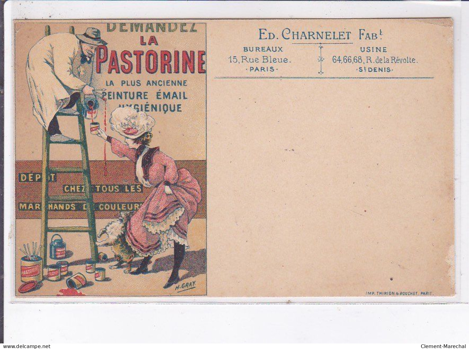 PUBLICITE : Demandez La Pastorine (peinture Email) Illustrée Par Gray - état - Reclame