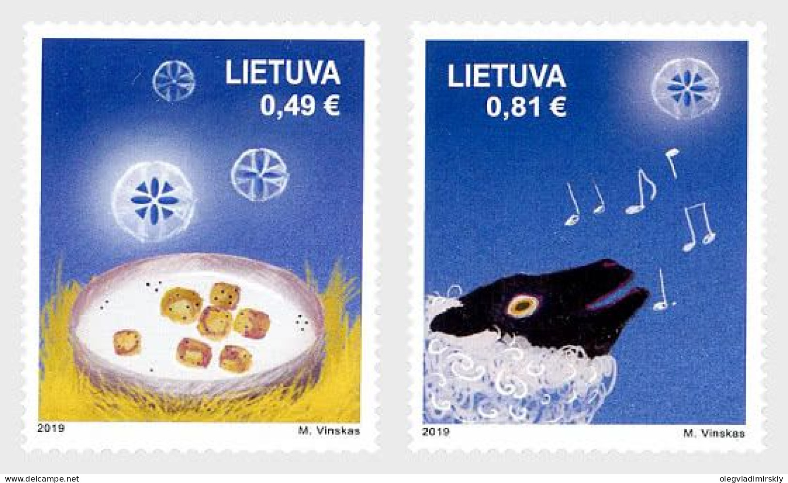 Lithuania Litauen Lituanie 2019 Merry Christmas And Happe New Year ! Set Of 2 Stamps MNH - Lithuania
