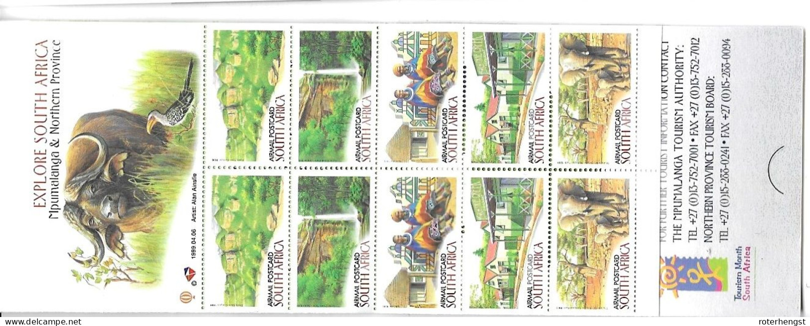 South Africa Booklet Mnh ** 1999 Tourism - Postzegelboekjes