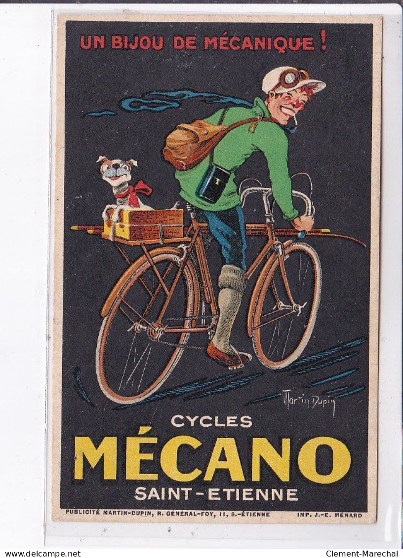 PUBLICITE : Cycles MECANO à Saint Etienne (illustrée Par Martin Dupin) -  Très Bon état - Advertising