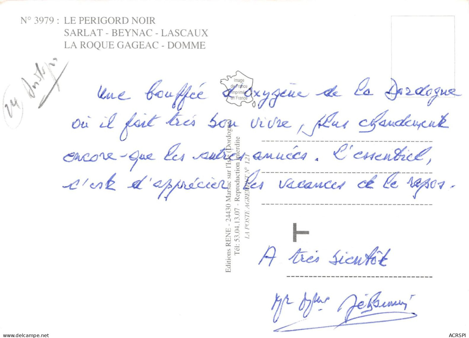 24  SARLAT La CANEDA  Beynac Lascaux Domme  (Scan R/V) N°   52   \QQ1110Und - Sarlat La Caneda
