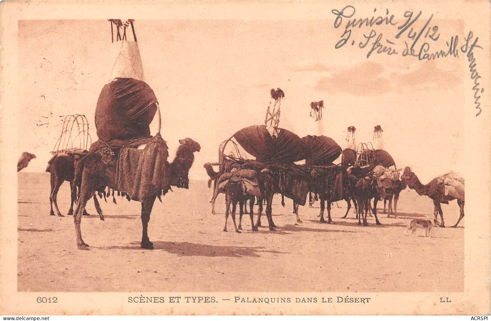 TUNISIE Palanquins Du Soudan     (Scan R/V) N°   2   \QQ1110Ter - Tunisia