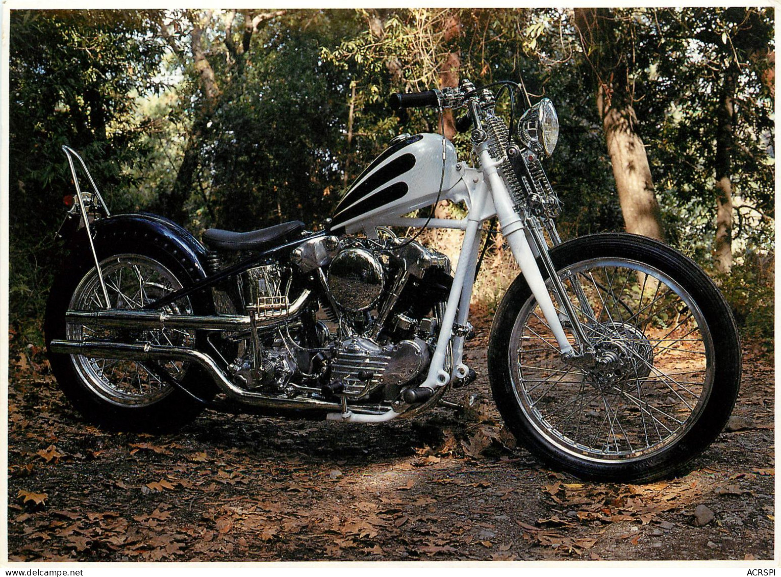 MOTO HARLEY DAVIDSON Chopper (scan Recto-verso) QQ 1107 - Motorbikes