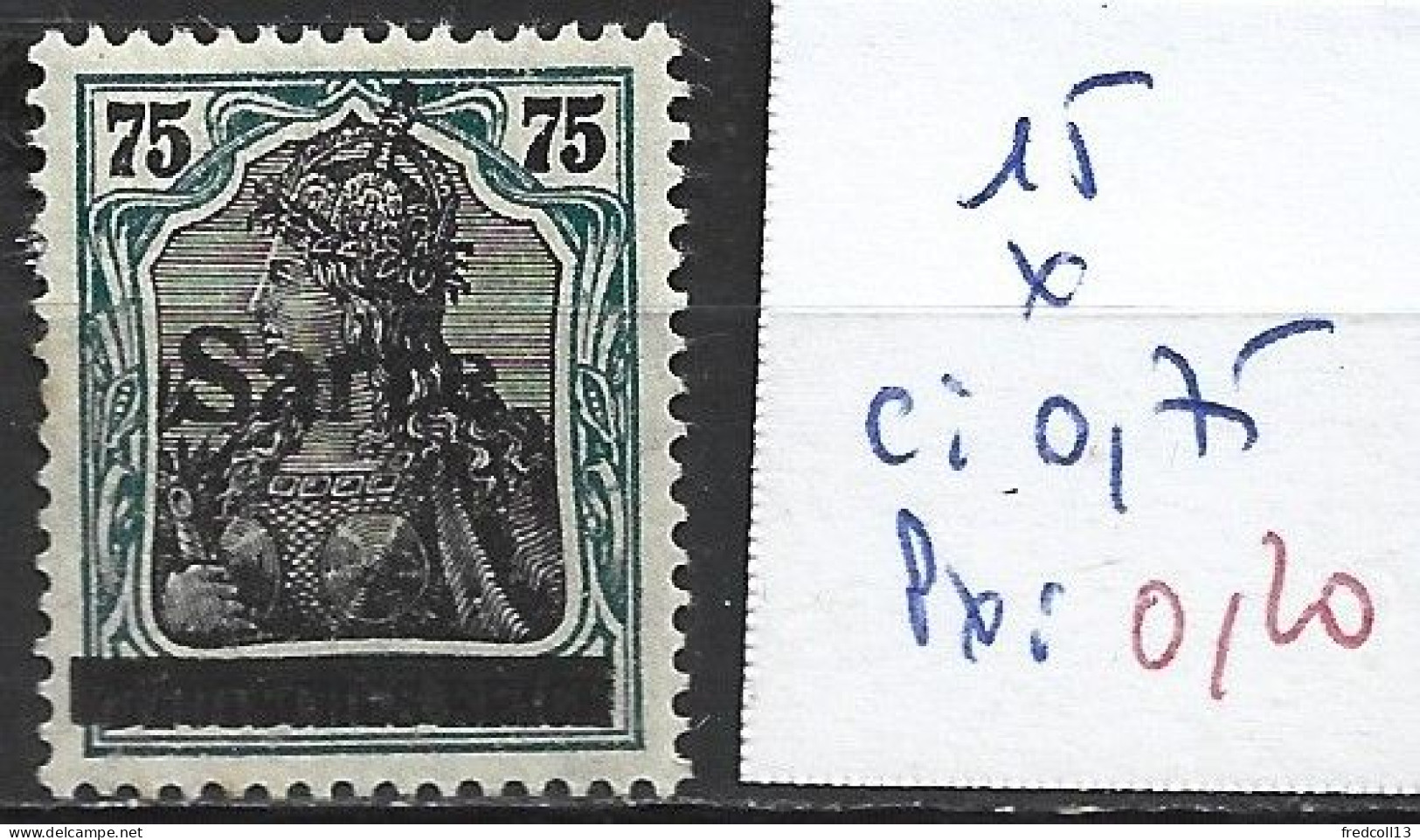 SARRE 15 * Côte 0.75 € - Unused Stamps