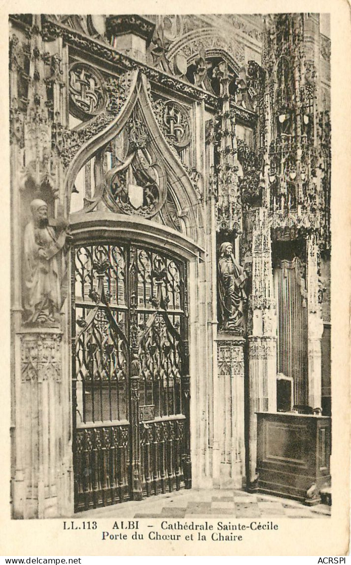 81 ALBI - TARN Cathedrale  D 'ALBI  Porte Du Coeur Et La Chaire (scan Recto-verso) QQ 1143 - Albi