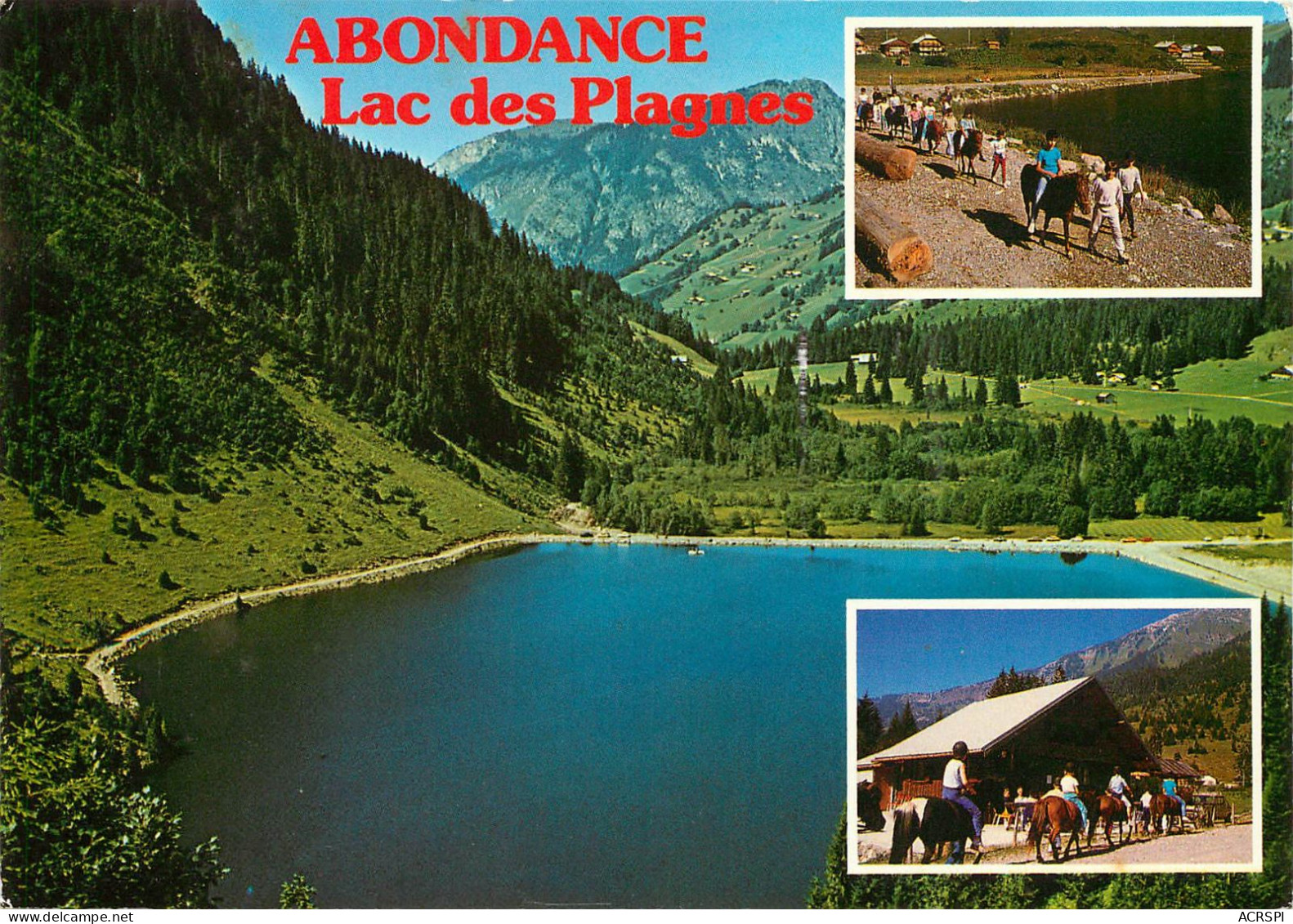 74 Abondance: 1050 M  Station Porte Du Soleil :lac D'arvouin  Le Centre Hippique  (scan Recto-verso) QQ 1133 - Abondance