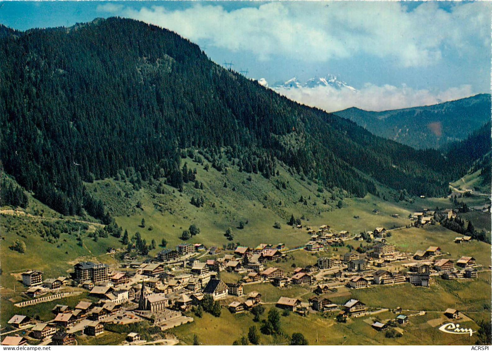 74 CHATEL Vue Generale Aerienne     Carte Vierge  (scan Recto-verso) QQ 1131 - Châtel