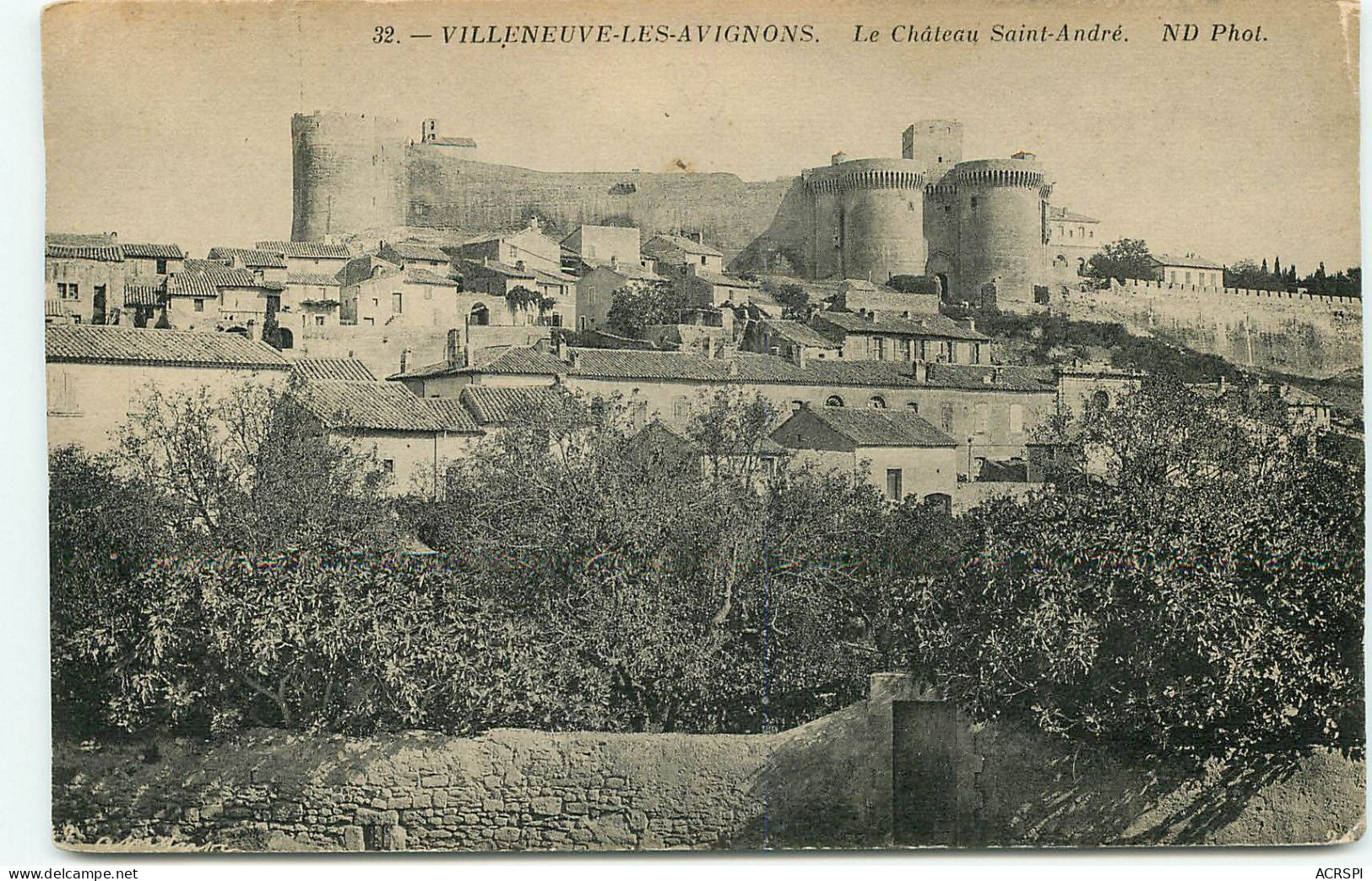 VILLENEUVE LES AVIGNON  Le Chateau De St André Edition ND PHOTO  (scan Recto-verso) QQ 1192 - Villeneuve-lès-Avignon