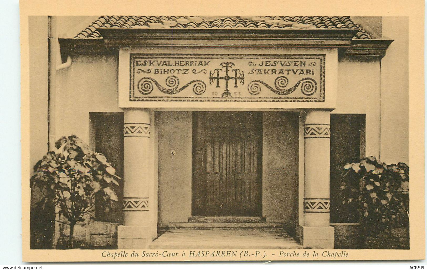 Hasparren Porche De La Chapelle (scan Recto-verso) QQ 1180 - Hasparren