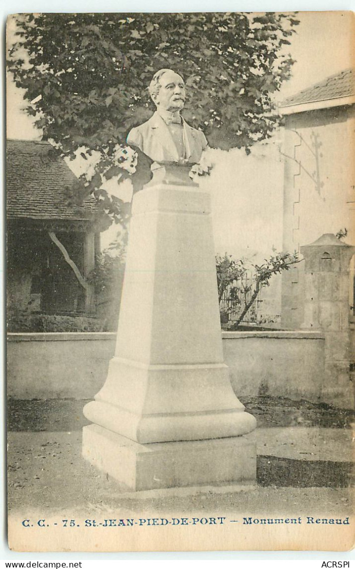 SAINT JEAN PIED DE PORT Monument RENAUD  (scan Recto-verso) QQ 1179 - Saint Jean Pied De Port