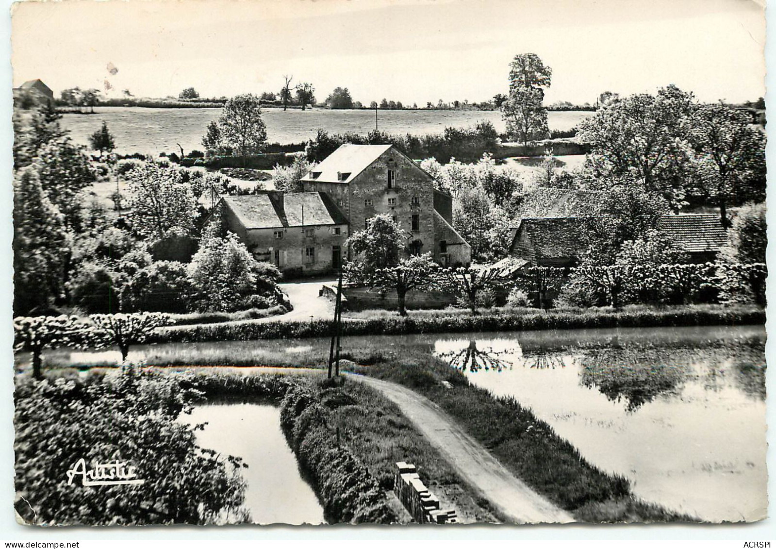 Chatillon En Bazois Le Moulin Et Le Canal Vus De La Terrasse Du Chateau Carte Trés Rare   (scan Recto-verso) QQ 1172 - Chatillon En Bazois