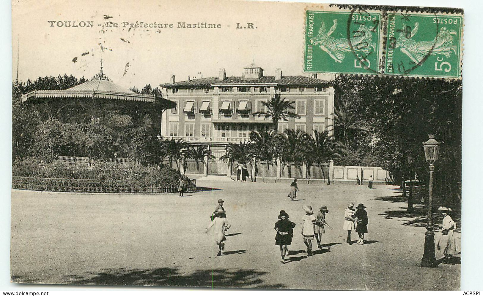 TOULON - Place D'Armes - La Préfecture Maritime Et Le Kiosque   (scan Recto-verso) QQ 1167 - Toulon