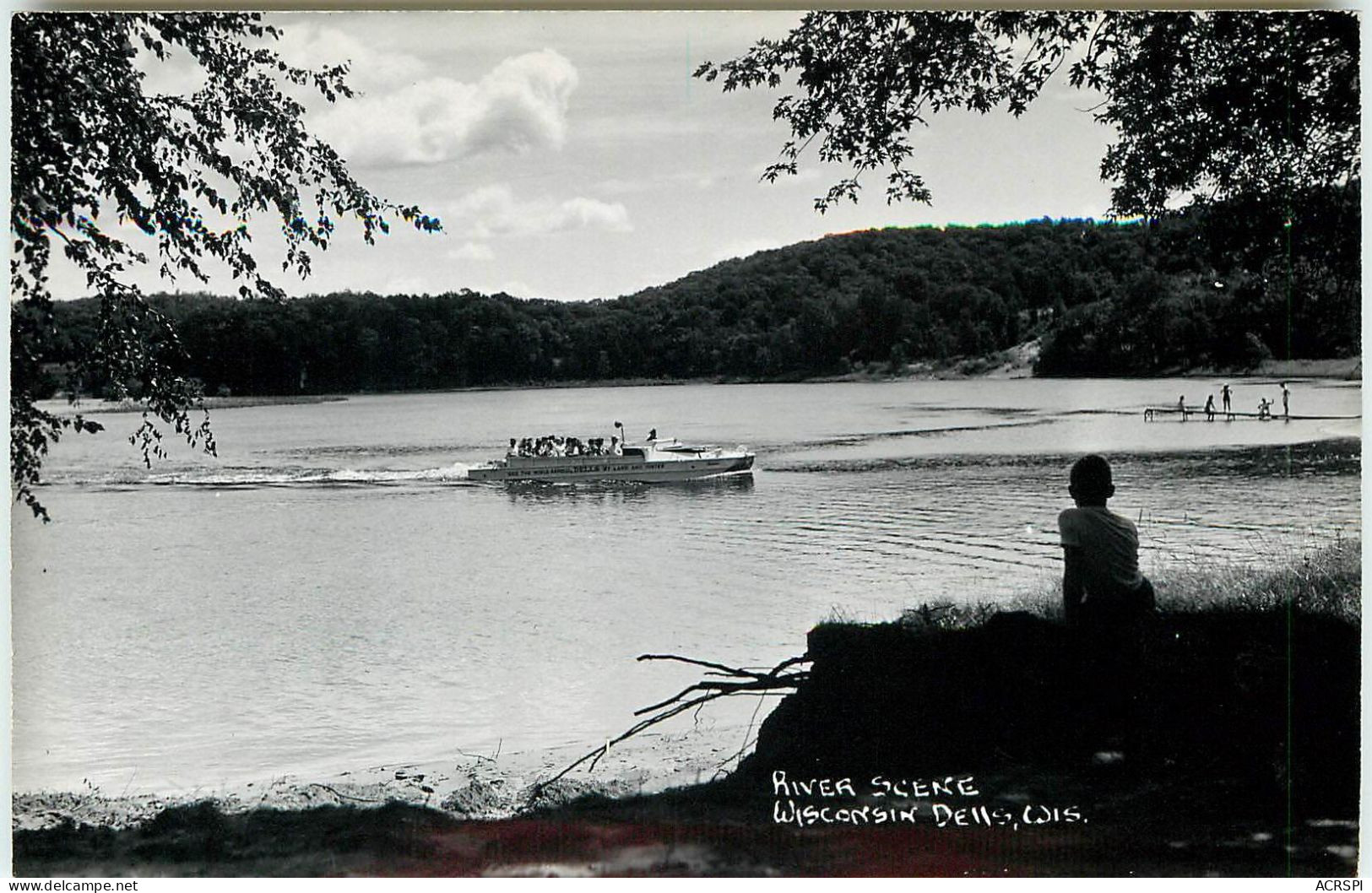 WISCONSIN Dells Wis  River Scene   (scan Recto-verso) QQ 1161 - Autres & Non Classés