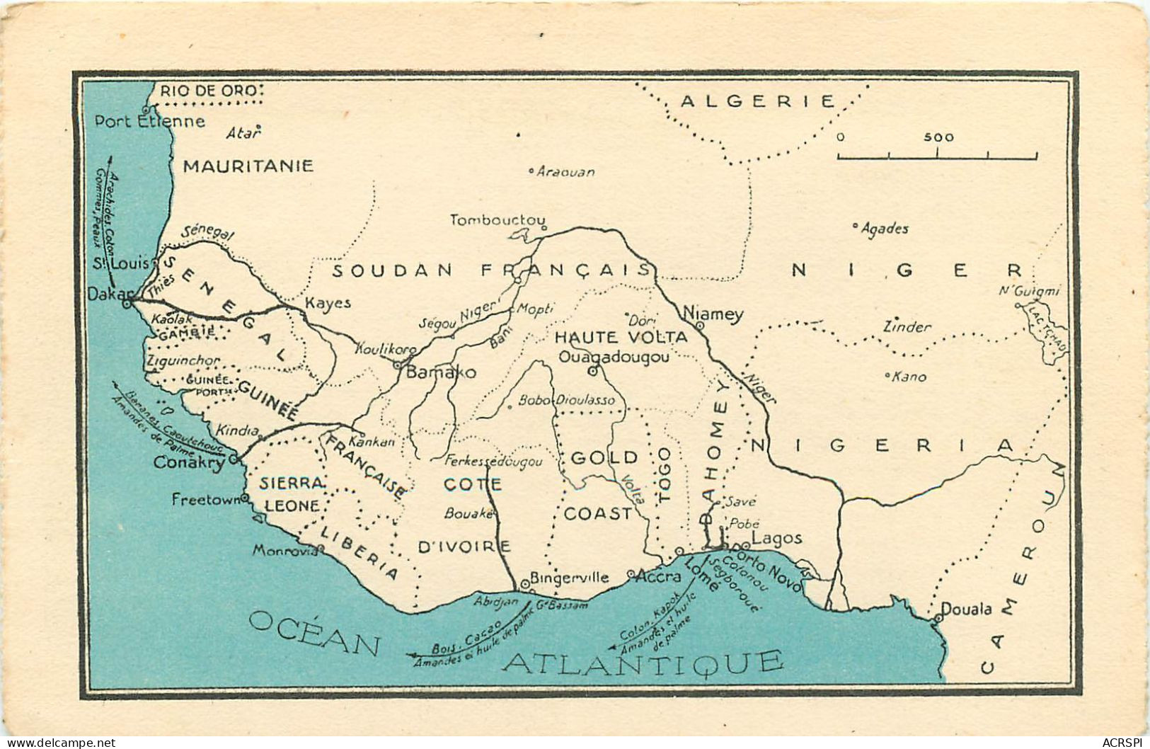 AFRIQUE Occidentale Francaise  AOF    A.O.F  (scan Recto-verso) QQ 1159 - Non Classés