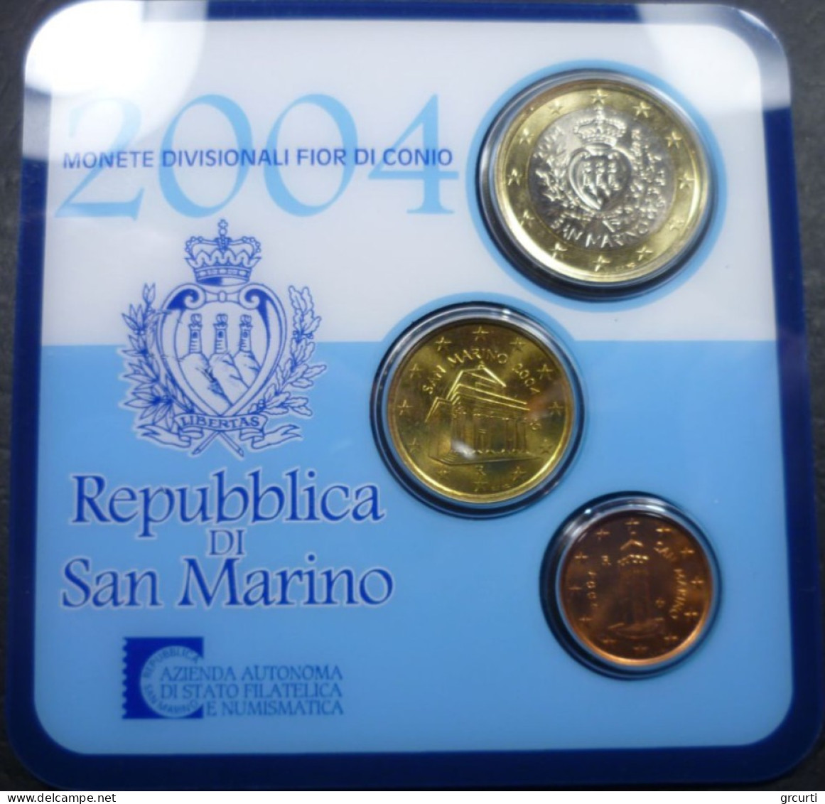 San Marino - 1 Euro + 10 E 1 Centesimo 2004 - Miniserie - San Marino