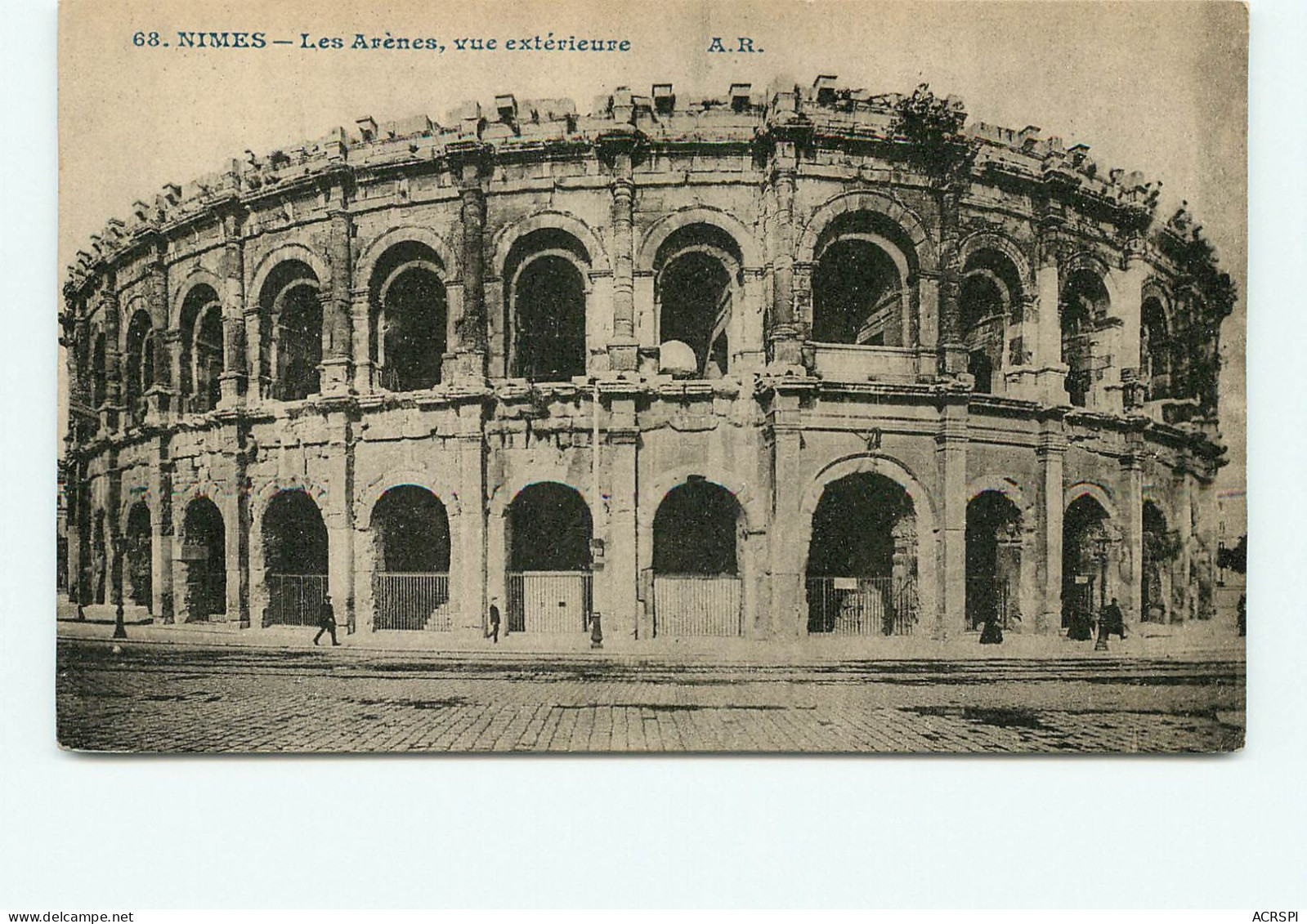 NIMES Les Arenes Vue Exterieure  (scan Recto-verso) QQ 1194 - Nîmes