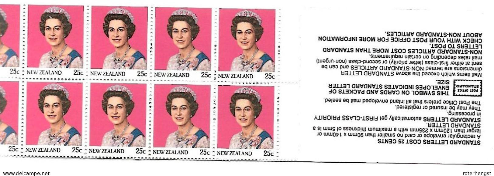 New Zealand Booklet Mnh ** Inverted 10 Euros 1985 - Booklets