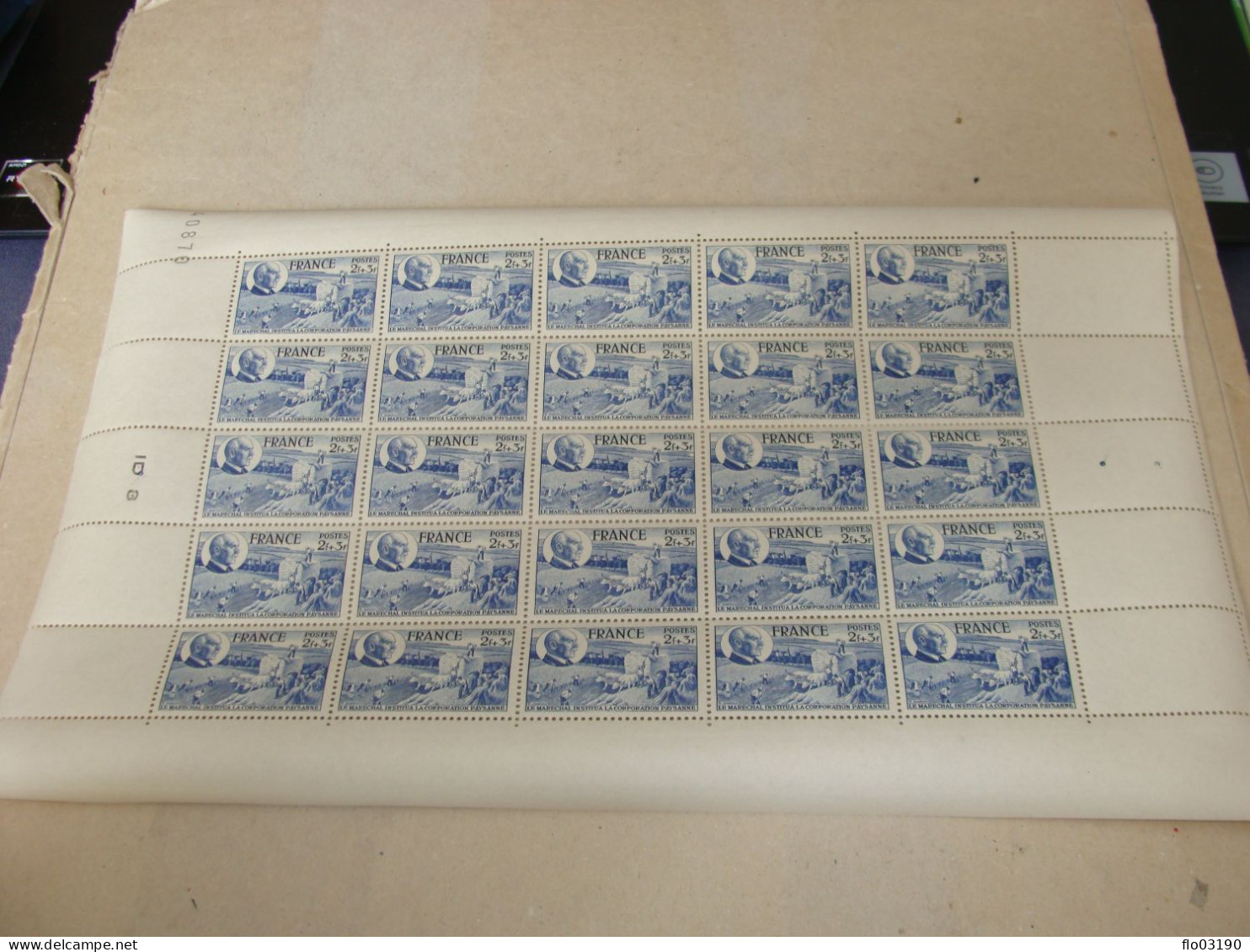 N° 607 En Feuille  De  25 Timbres Entières Neuves - Full Sheets