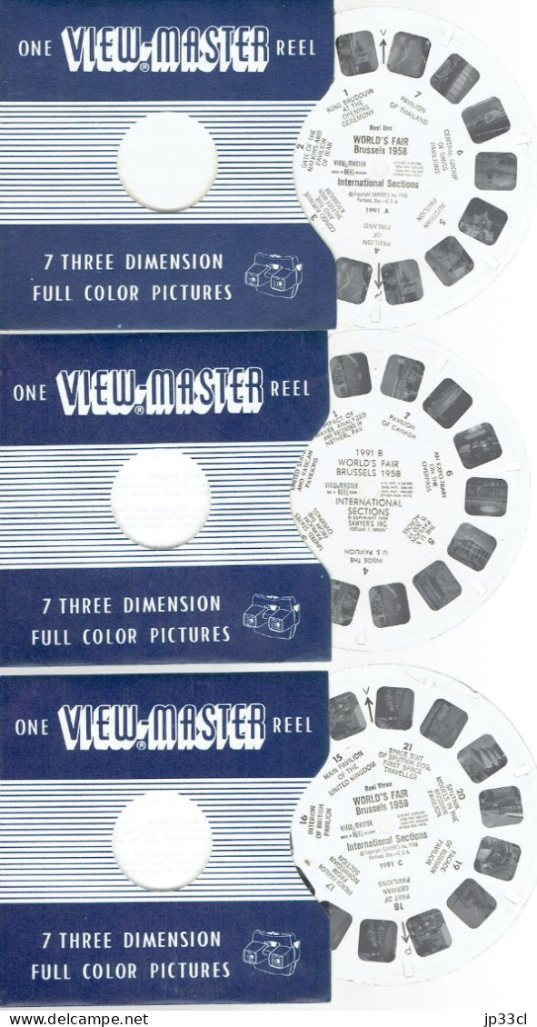 Bruxelles, Expo 58 - World's Fair 1958 (Disques Pour Stéréoscope View-Master) - Stereoscopes - Side-by-side Viewers