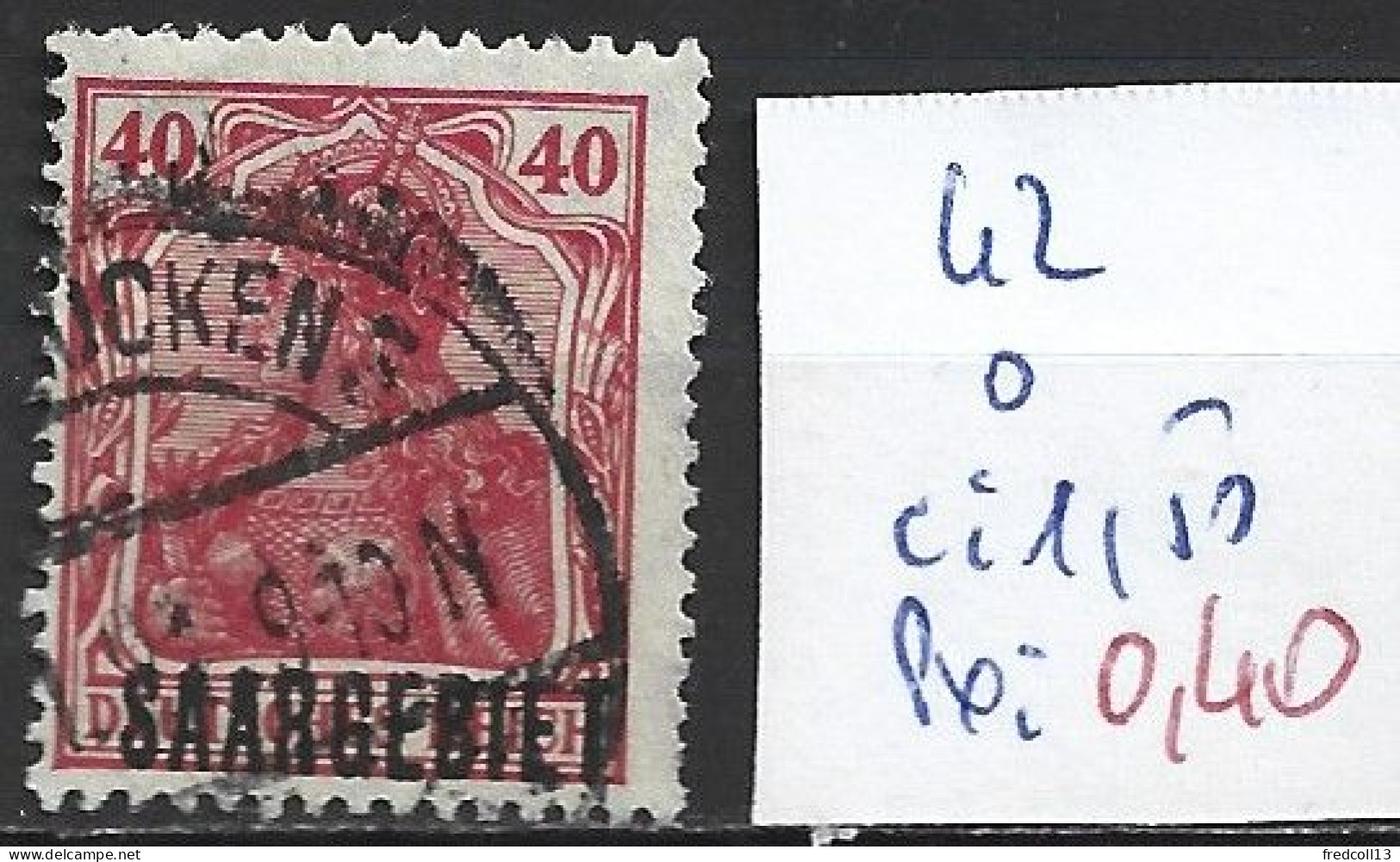 SARRE 42 Oblitéré Côte 1.50 € - Used Stamps