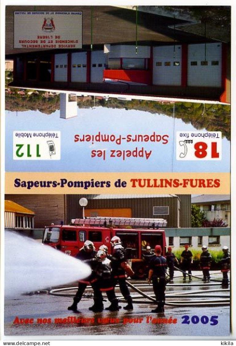 Calendrier De Poche 2005 Des Sapeurs Pompiers De TULLINS-FURES Isère (38)  Photo 15.1 X 10.5 Non Plié - Tamaño Pequeño : 2001-...