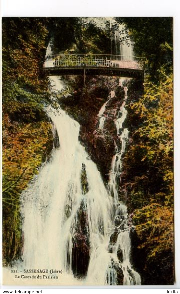 CPA 9 X 14   Isère   SASSENAGE La Cascade Du Parisien Colorée - Sassenage