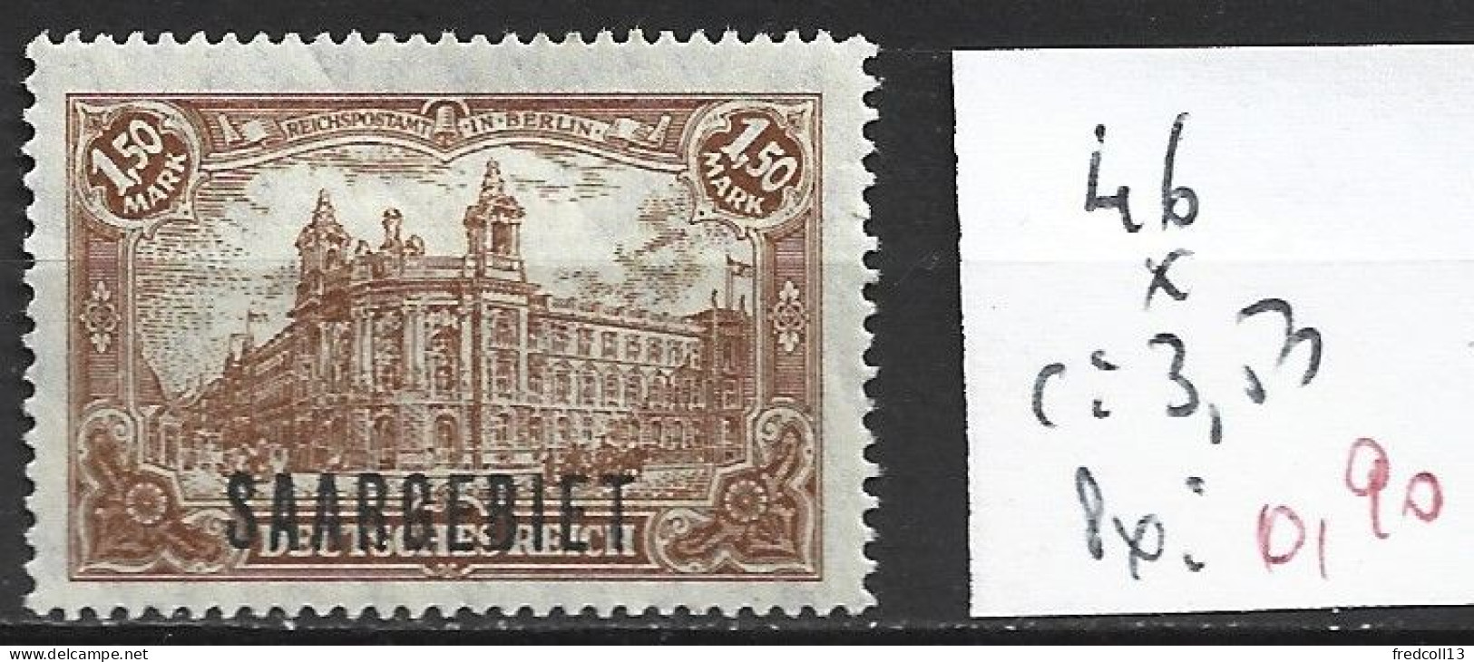 SARRE 47 * Côte 3.50 € - Unused Stamps