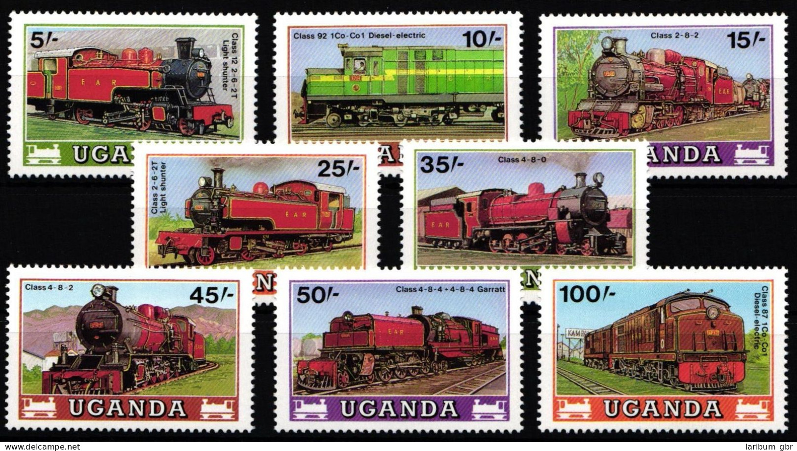Uganda 569-576 Postfrisch #KP927 - Treni