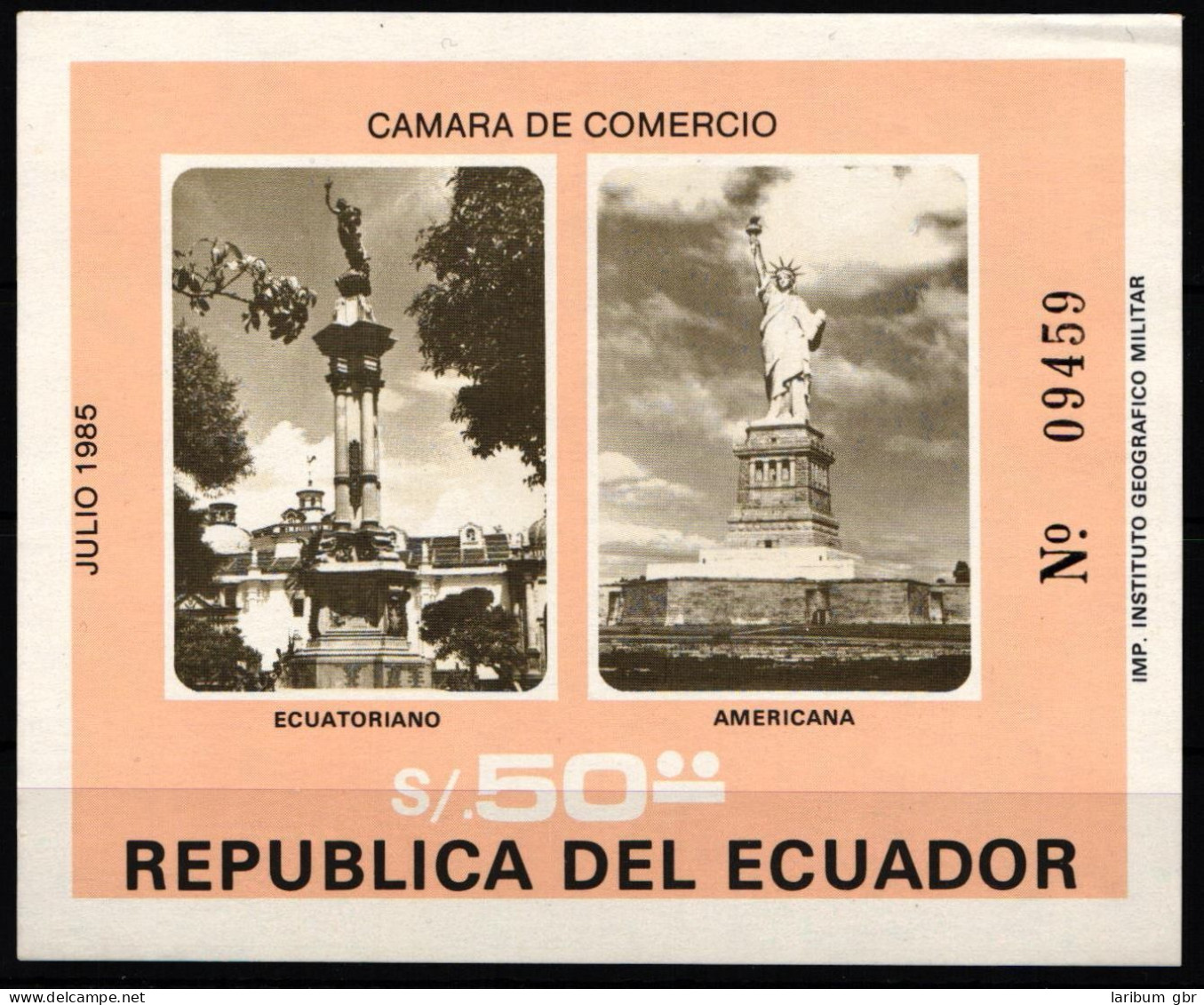 Ecuador Block 118 Postfrisch #KP942 - Equateur