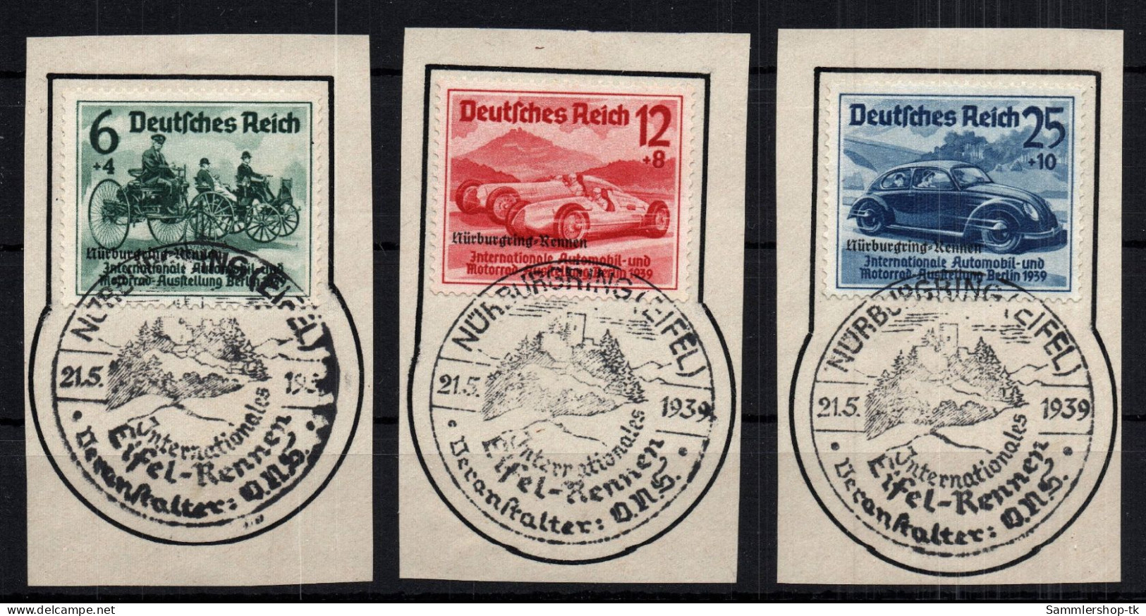 Deutsches Reich Michel Nummer 695 - 697 Gestempelt - Autres & Non Classés