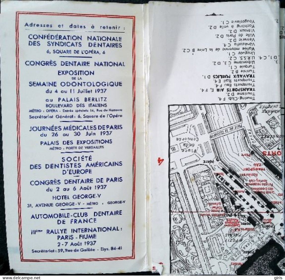 Dépliants Touristiques - Plan De L'Exposition Internationale - Arts Et Techniques Paris 1937 - Toeristische Brochures
