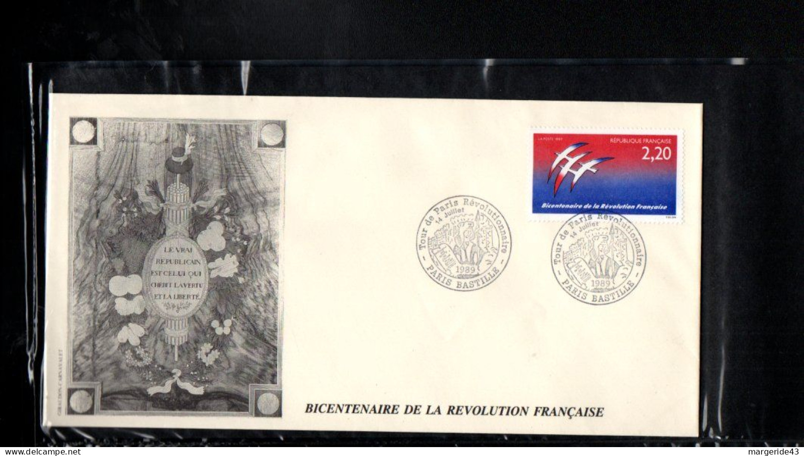 BICENTENAIRE REVOLUTION FRANCAISE 100 FDC ET LETTRES DANS UN CLASSEUR AVEC ETUI - 1 Ere PARTIE - Mezclas (max 999 Sellos)