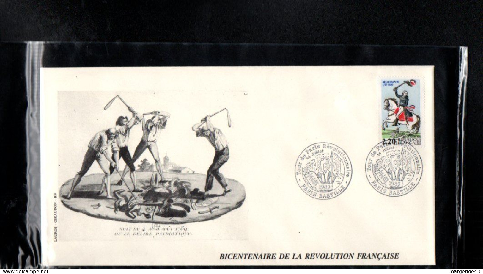 BICENTENAIRE REVOLUTION FRANCAISE 100 FDC ET LETTRES DANS UN CLASSEUR AVEC ETUI - 1 ere PARTIE