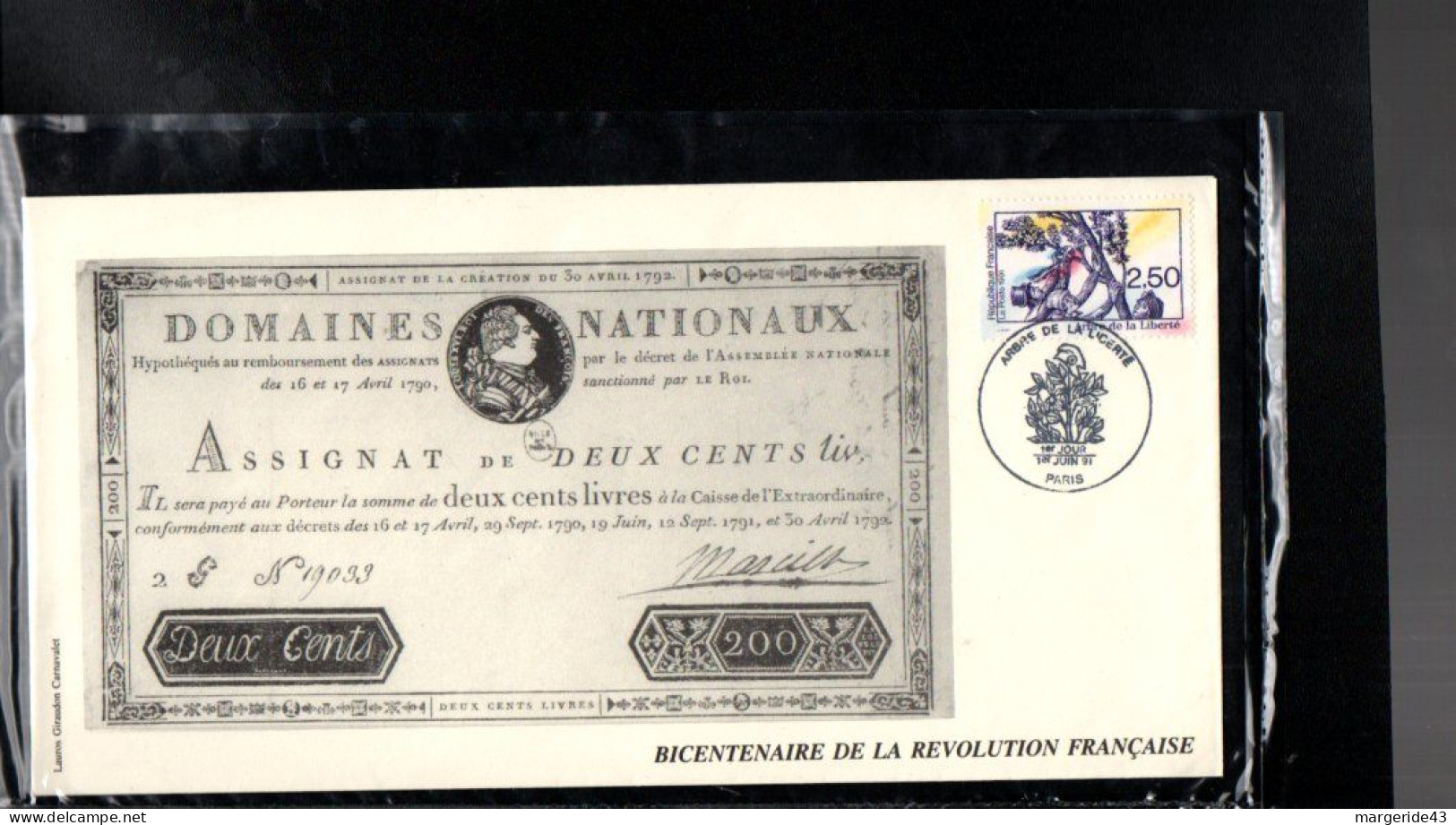 BICENTENAIRE REVOLUTION FRANCAISE 100 FDC ET LETTRES DANS UN CLASSEUR AVEC ETUI - 1 ere PARTIE