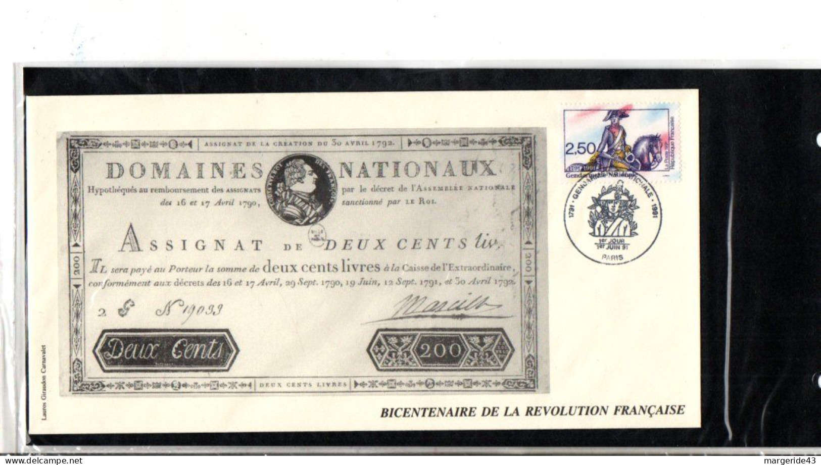 BICENTENAIRE REVOLUTION FRANCAISE 100 FDC ET LETTRES DANS UN CLASSEUR AVEC ETUI - 1 ere PARTIE