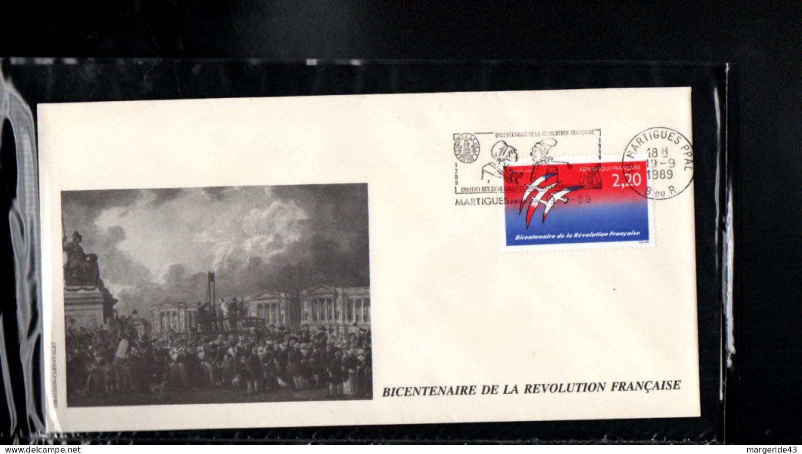 BICENTENAIRE REVOLUTION FRANCAISE 100 FDC ET LETTRES DANS UN CLASSEUR AVEC ETUI - 1 ere PARTIE