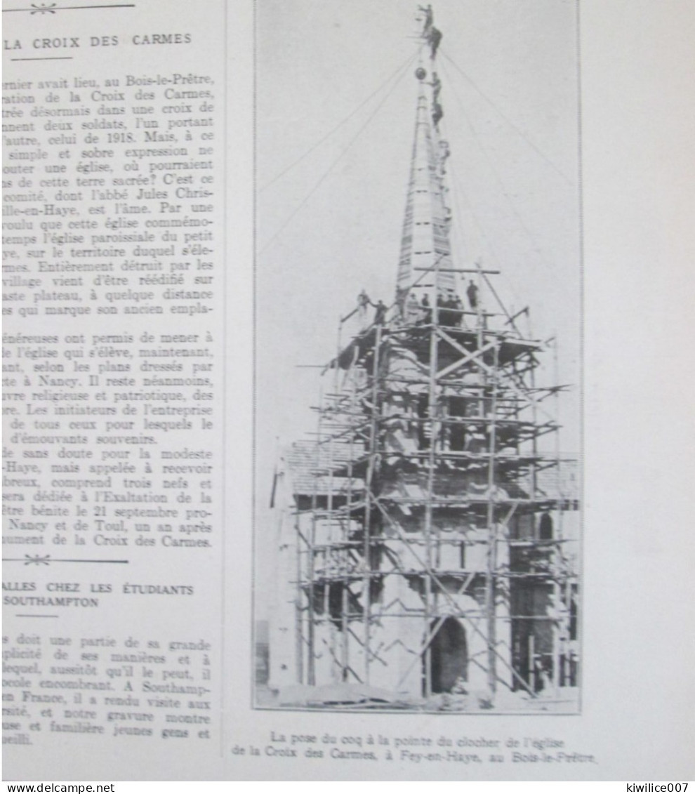1924  BOIS LE PRETRE Inauguration De La Croix Des Carmes   Coq FEY EN HAYE - Zonder Classificatie