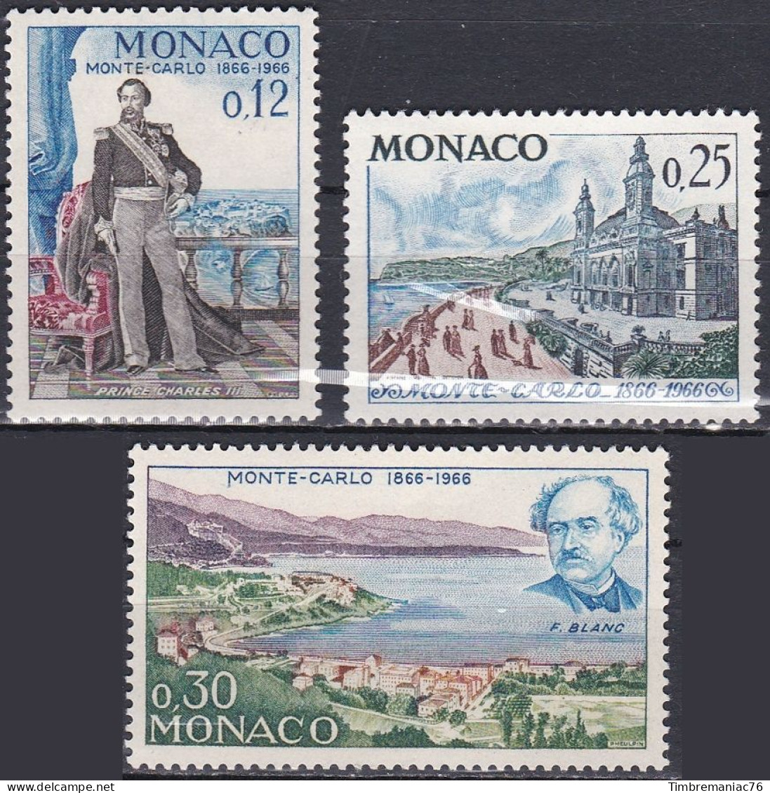 Monaco  TUC 1966 YT 690-91-92 Neufs - Unused Stamps