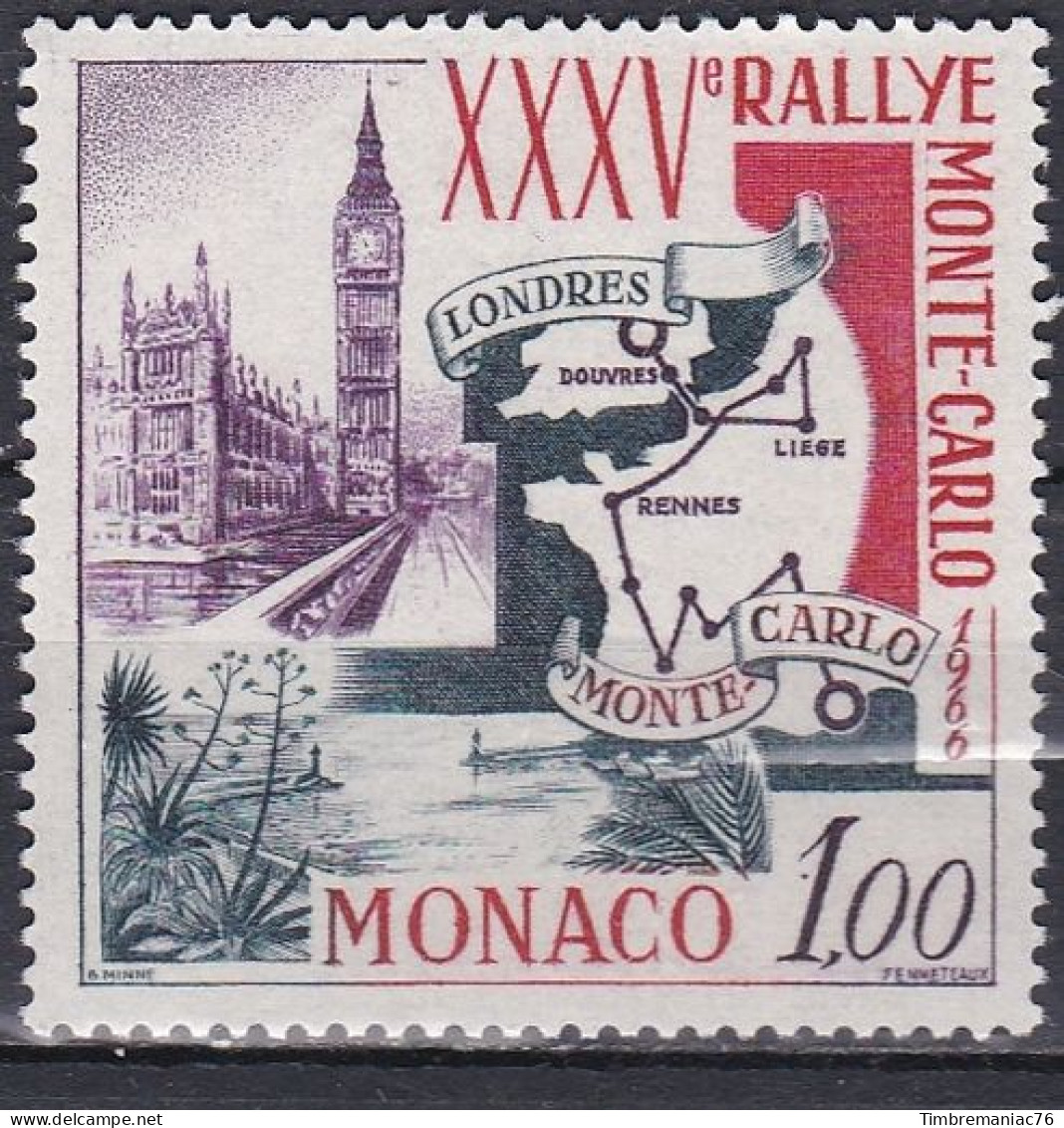 Monaco  TUC 1966 YT 689 Neuf - Nuovi