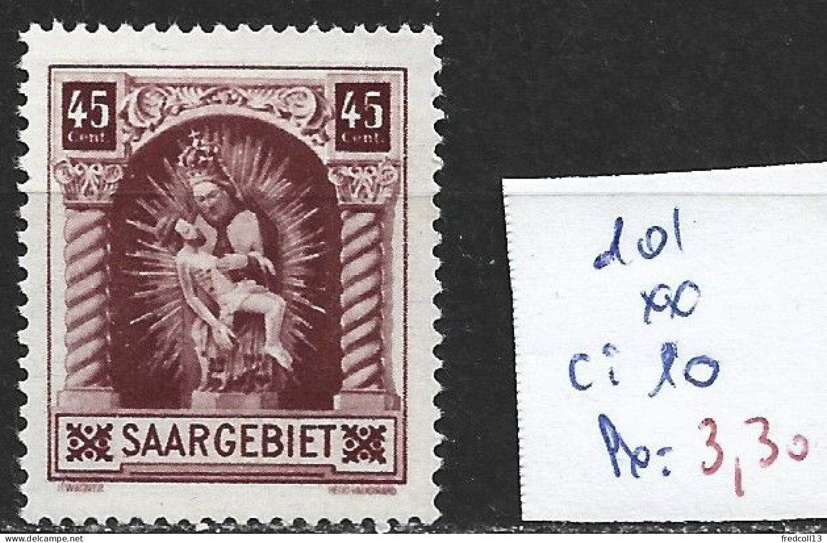 SARRE 101 ** Côte 10 € - Ongebruikt