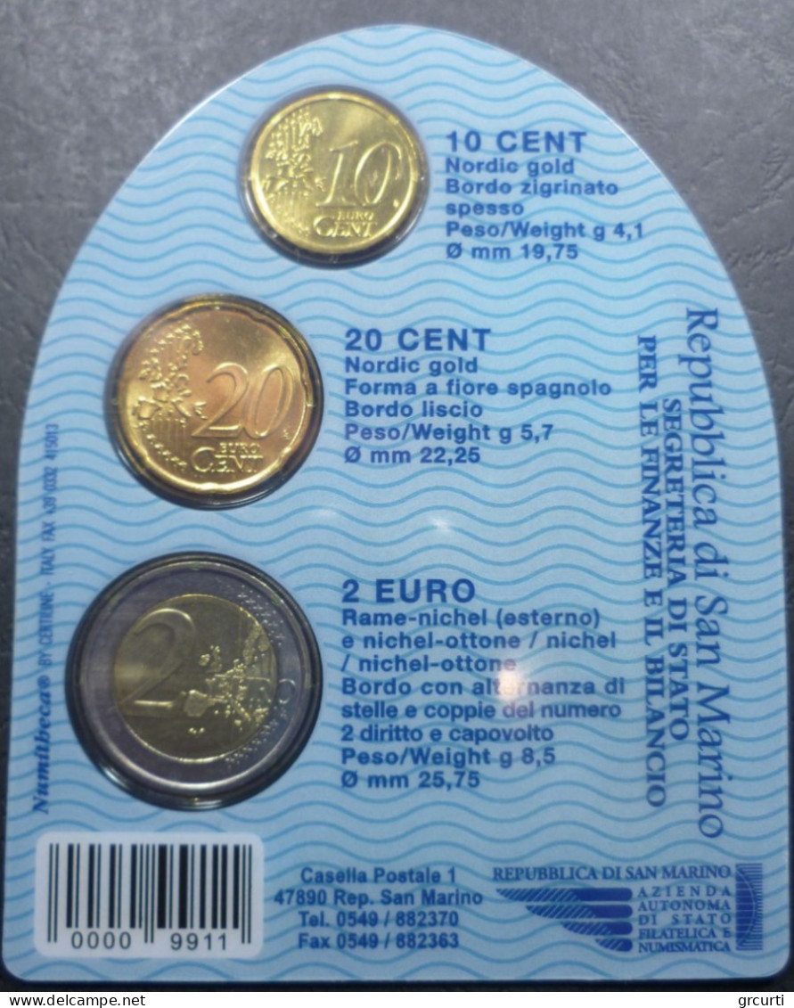 San Marino - 2 Euro + 20 E 10 Centesimi 2007 - Miniserie - San Marino