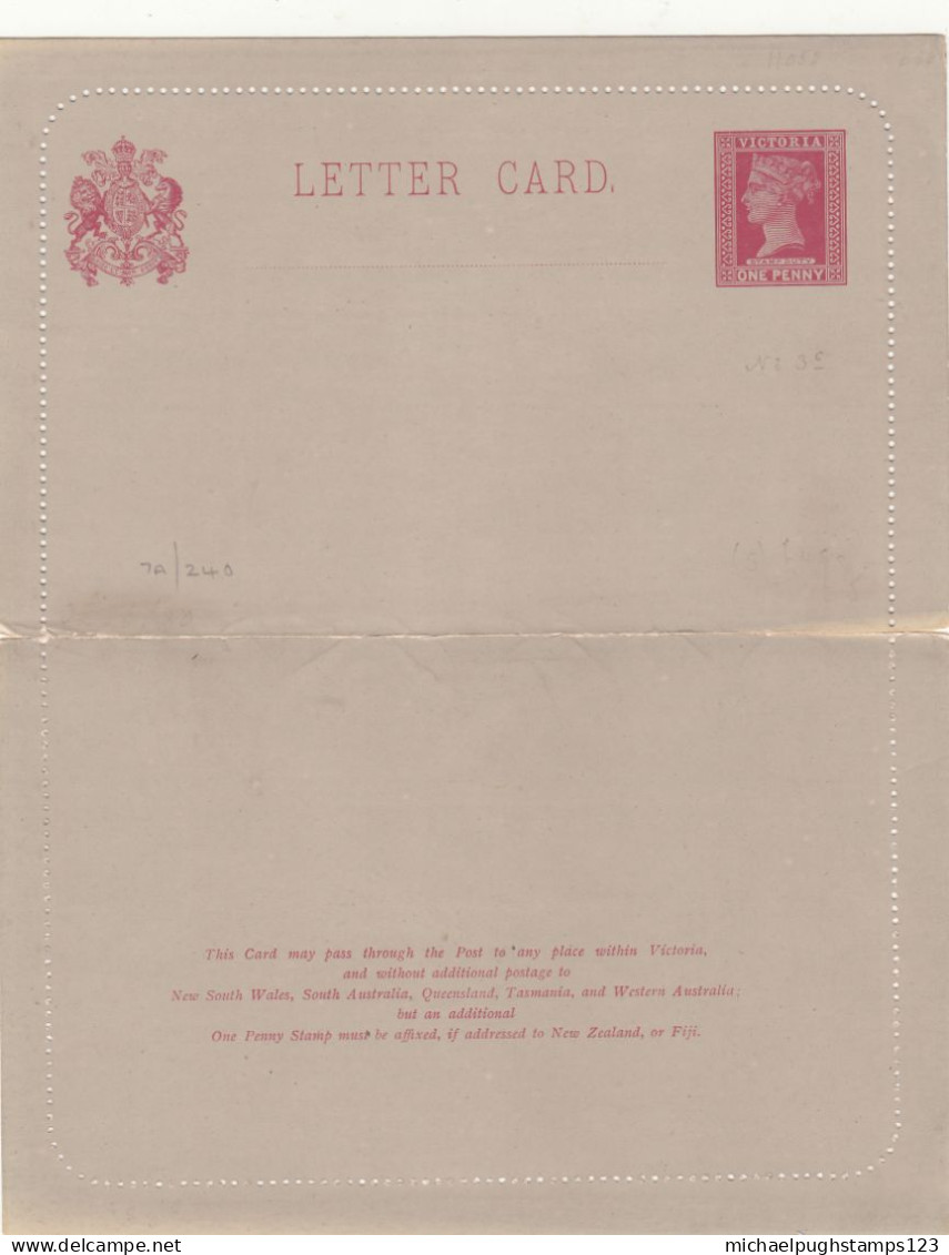 Victoria / Stationery Letter Cards - Other & Unclassified