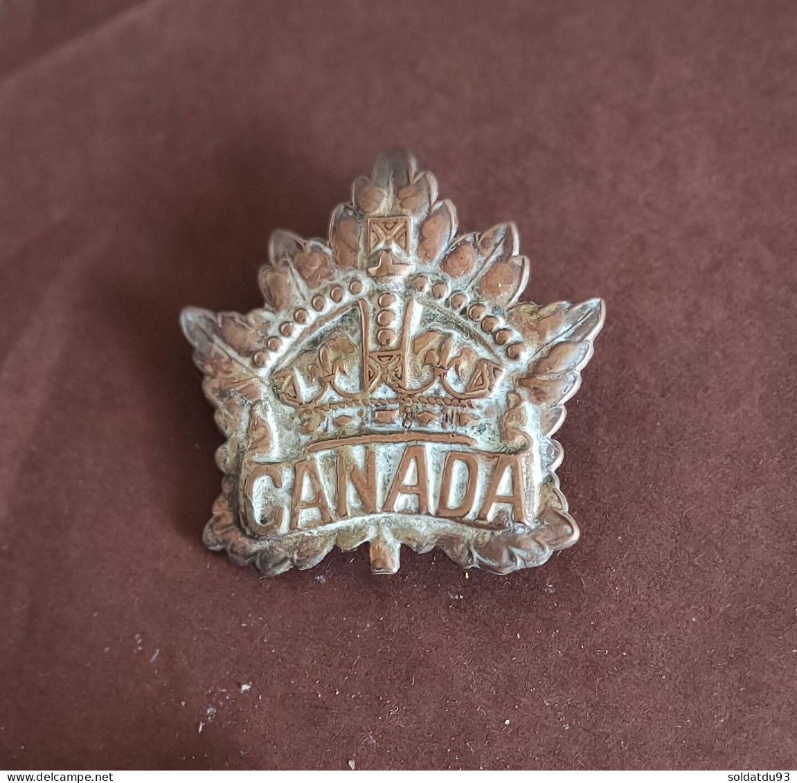 Insigne De Col CEF Du Corps Canadien - 1914-18