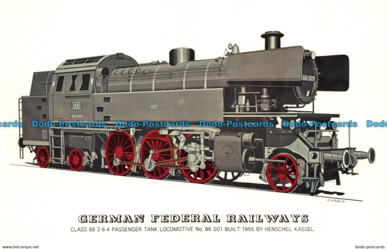 R072628 German Federal Railways. Class 66 2 6 4 Passenger Tank Locomotive No 66 - Monde