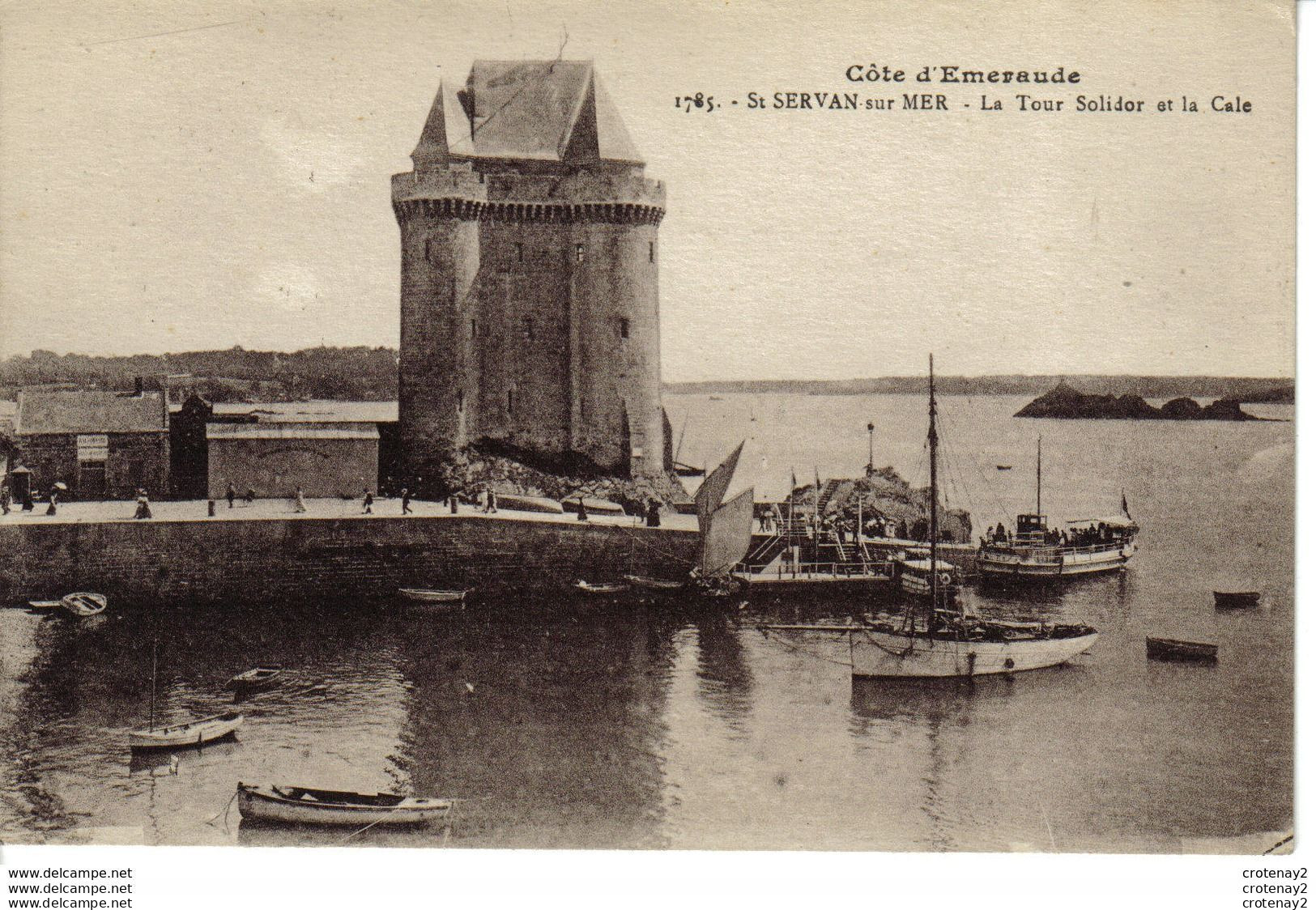 35 SAINT SERVAN SUR MER N°1785 La Tour Solidor Et La Cale Bateaux Voilier VOIR DOS - Saint Servan