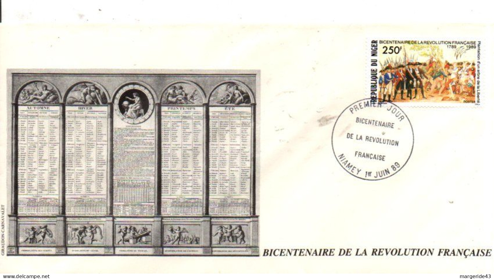 BICENTENAIRE REVOLUTION FRANCAISE 88 FDC ET LETTRES DANS UN CLASSEUR AVEC ETUI - 2 ème PARTIE